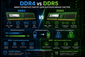 Різниця між DDR4 і DDR5 та яку серверну пам'ять купити для корпоративних систем фото
