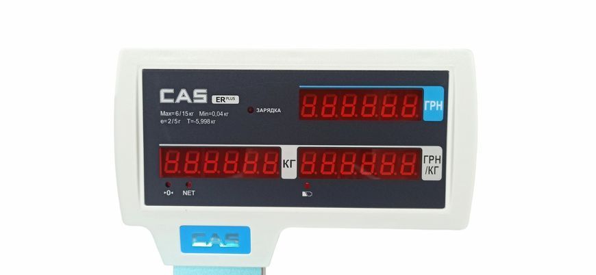 Ваги торгові CAS ER Plus EU зі стійкою на 30 кг ER-PLUS-EU-30 фото