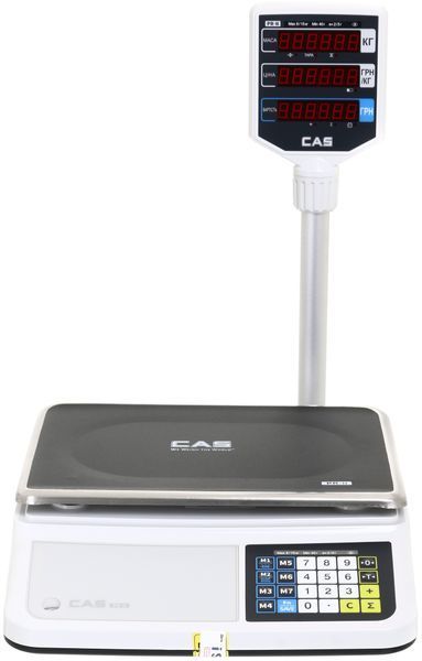 Ваги торгові CAS PR-II P з LED дисплеєм на 30 кг PRII-P-LED-30 фото
