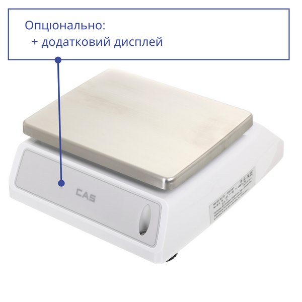 Ваги настільні фасувальні CAS SWII-W на 30 кг з акумулятором SWII-W-30-ACCUM фото